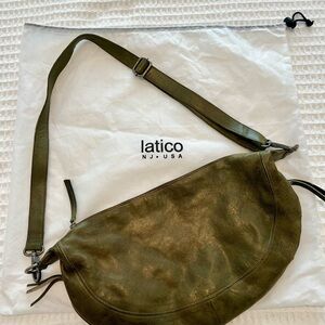 Latico Leathers Callie Sling/Crossbody Bag in Moss Green